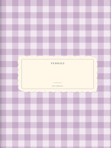 Lavender gingham — Notebook covers