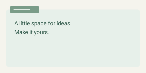 Topic card — Text box designs