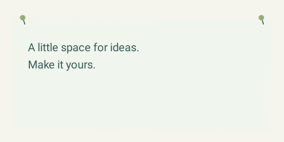 Pinned note — Text box designs
